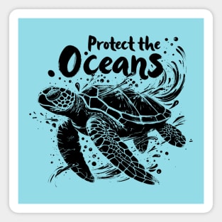 Protect the Oceans - Sea turtle Magnet